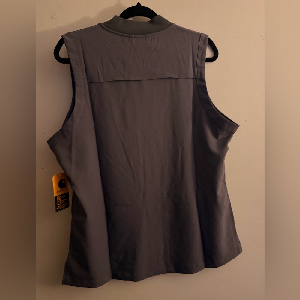 Carhartt Women's Black Zip-Front Work Vest - Picture 5 of 7